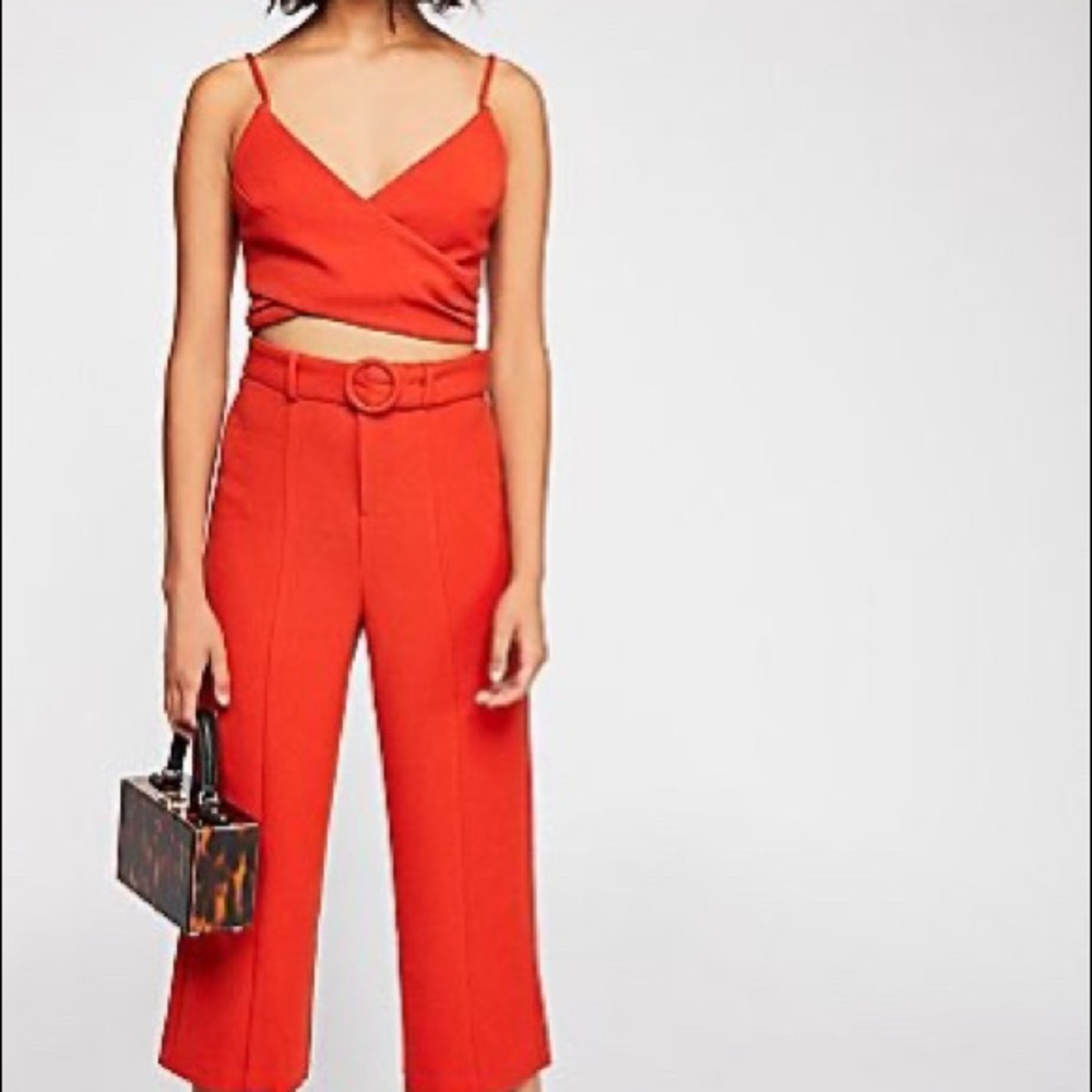 Free People Ali Set Retro-inspired pants set (TOP)